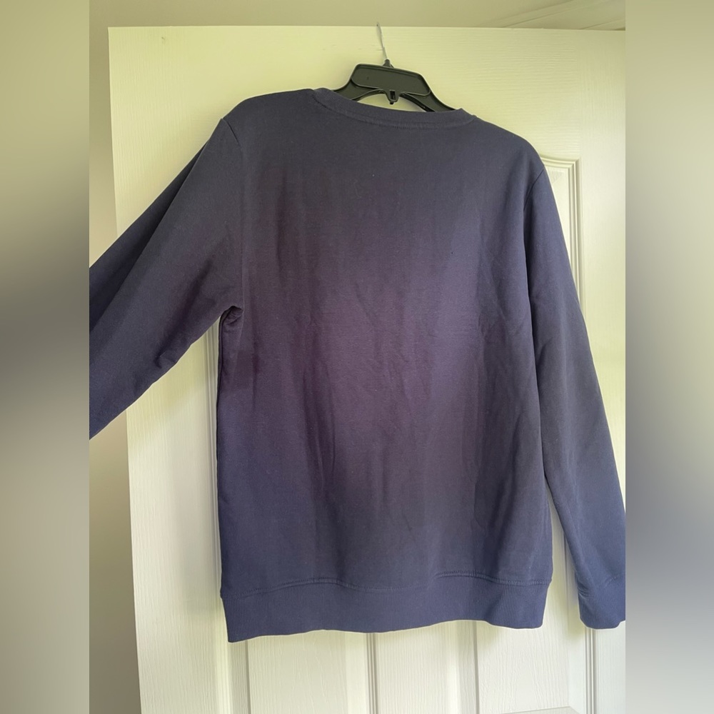 Dark blue reindeer pompom sweater